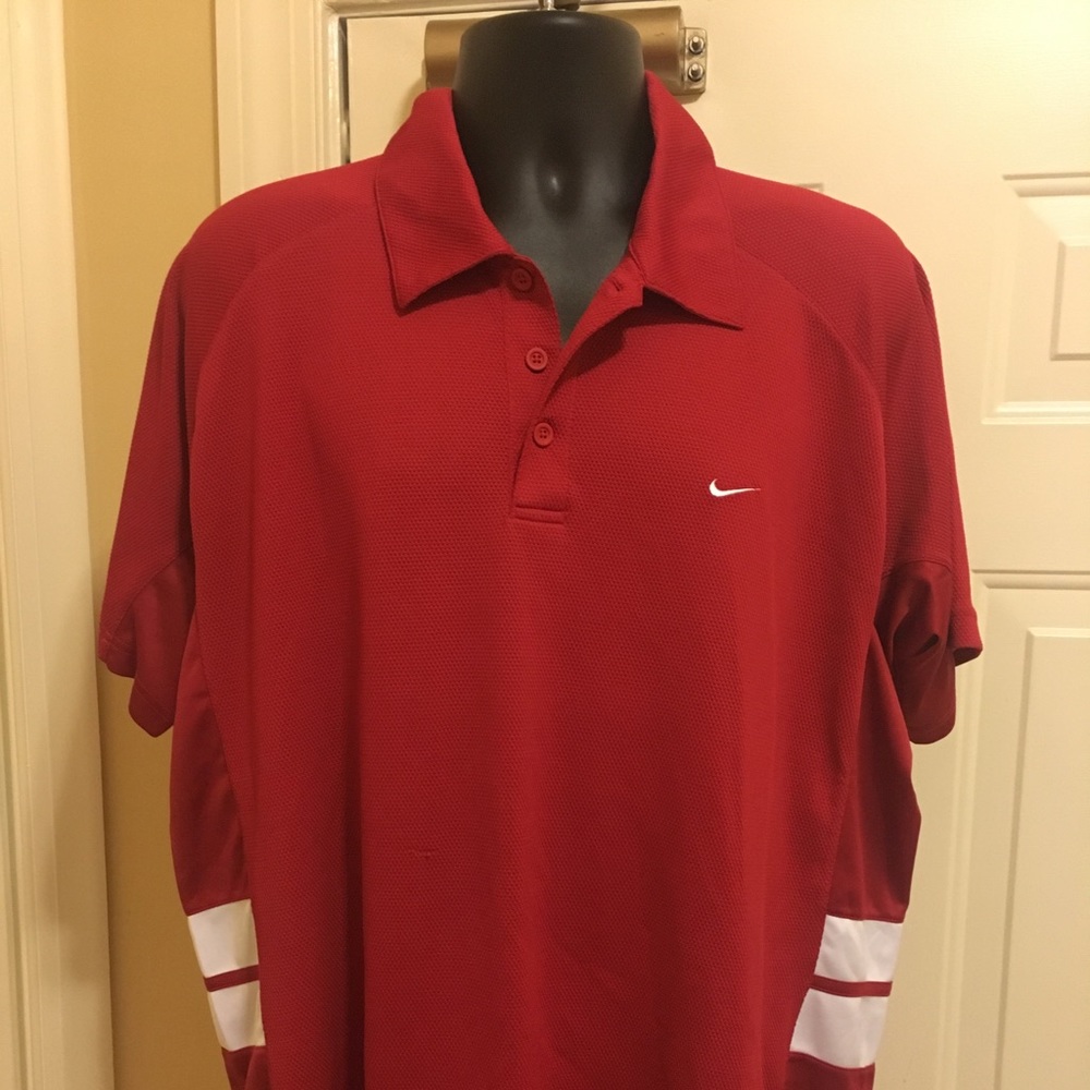Nike Red and White Tennis Shirt